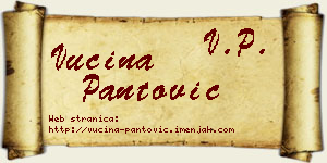 Vucina Pantović vizit kartica